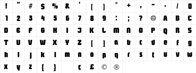 Boozle Display SSi Regular  glyph index