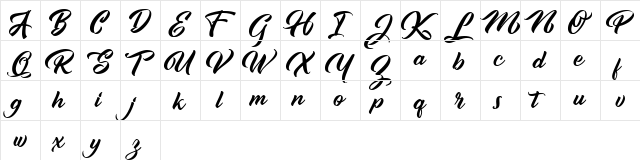 Sunniland FREE Regular  glyph index