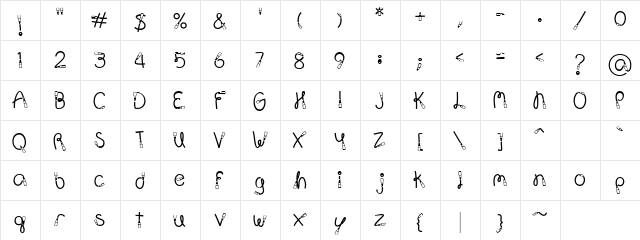 LD Lipstick Regular  glyph index