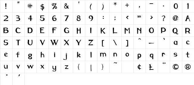 Certifiable 1 Regular  glyph index