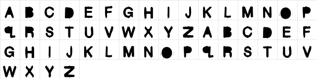 Black Mass Regular  glyph index