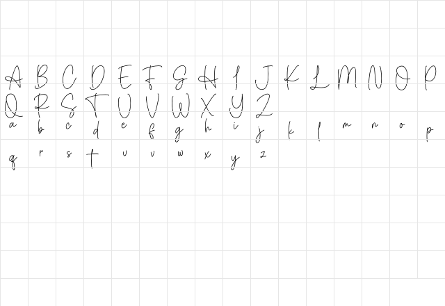 Northampton Regular  glyph index