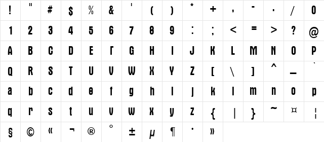 a_AlternaNr Regular  glyph index