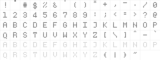 DotDot_S Regular  glyph index