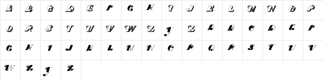 Dove Love Regular  glyph index