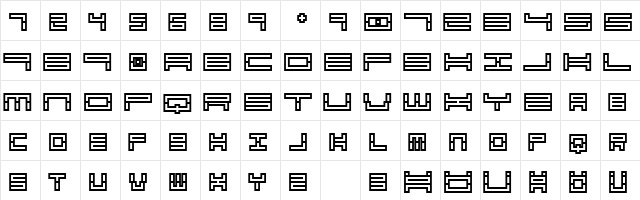 Pile Outline  glyph index
