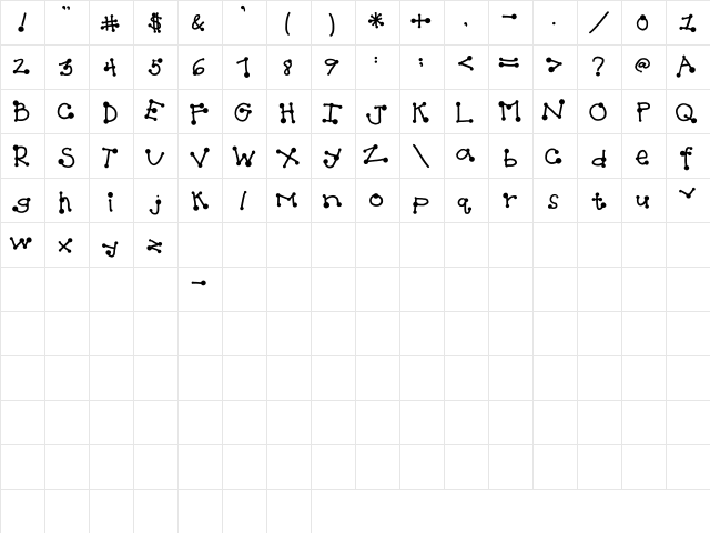2Peas Spotty Dotty 2Peas Spotty Dotty  glyph index