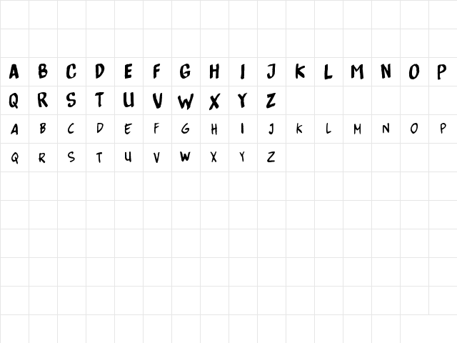 Bottenbreker T.V. Regular  glyph index