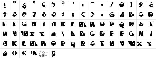 Jovem Unknown  glyph index