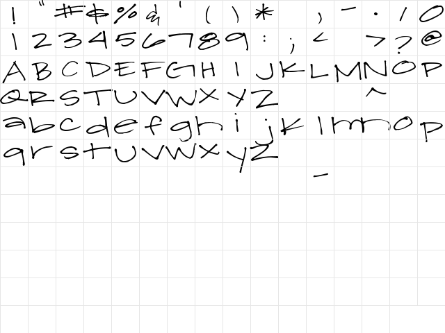 Pea Jamie*B* Wake Up Fishy! Regular  glyph index