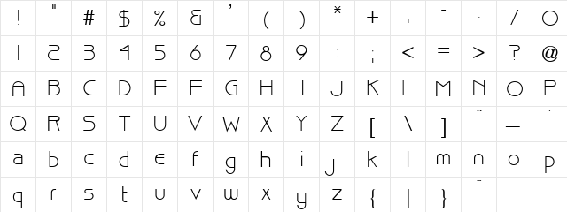 Kithoos Wait Regular  glyph index