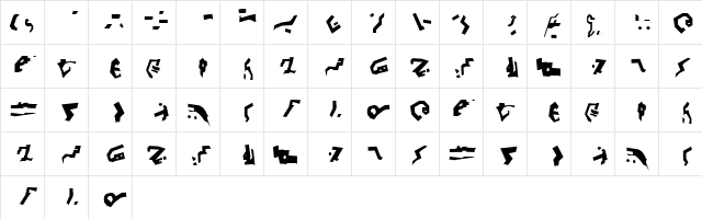Decepticon Graffiti Normal  glyph index