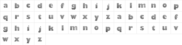 Moare Light  glyph index