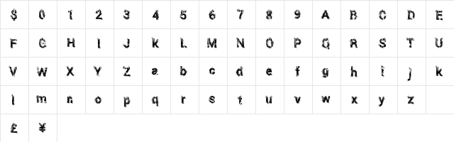 EightiesLocker Regular  glyph index