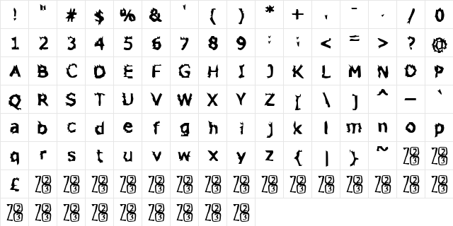 Zone23_explosions Normal  glyph index