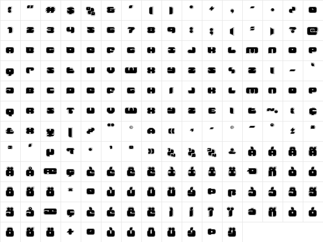 Groovy Smoothie Academy Regular  glyph index