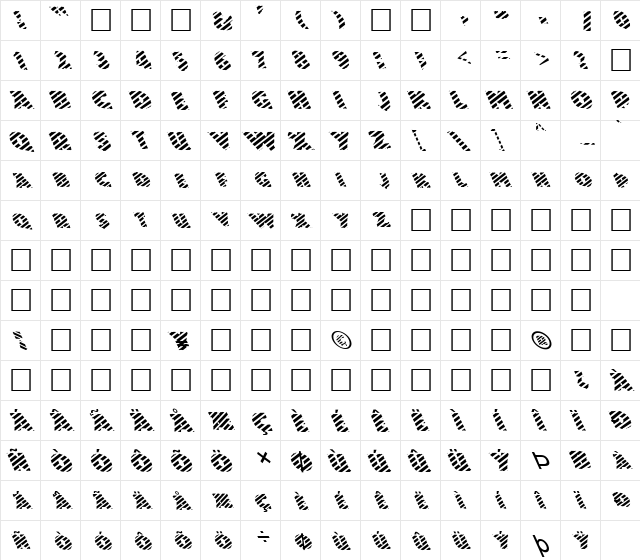 FZ JAZZY 24 STRIPED LEFTY Normal  glyph index