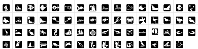 Maritime Reversed Regular  glyph index