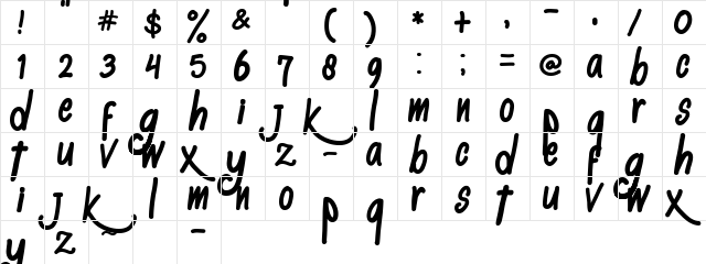 al kisah Regular  glyph index