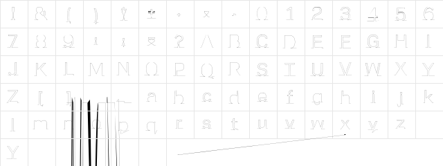 Daily Regular  glyph index