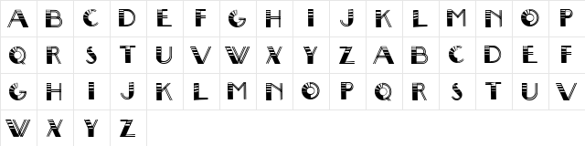 Big Lou Regular  glyph index