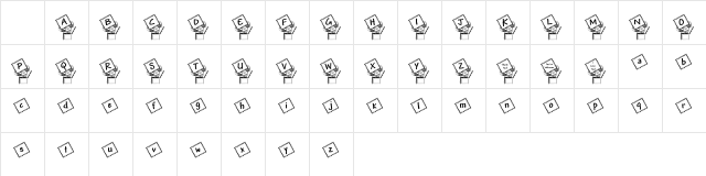 JNKJIB Regular  glyph index