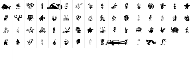ZeitGuysTwo Regular  glyph index