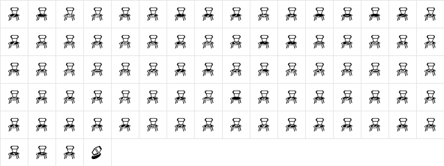 chairman complete Regular  glyph index