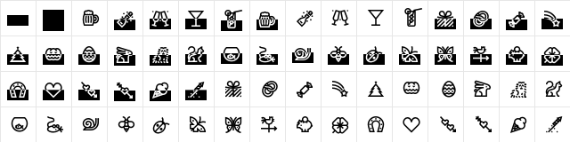 Bix Bats LT Std Funny  glyph index