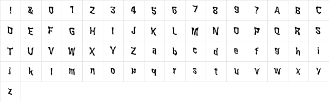WILD2 Ghixm NC Regular  glyph index