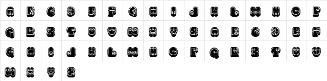 Computer Extravagant Regular  glyph index