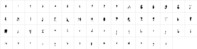 Quillines2 Regular  glyph index