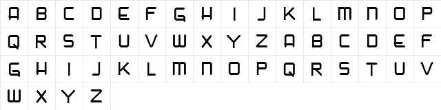 Nadir Regular  glyph index