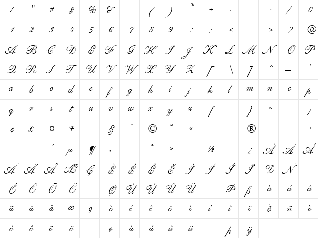Restraining Order 3 Regular  glyph index