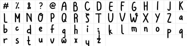 Winter Snow Regular  glyph index