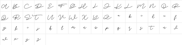 Amodia Charlote Free Regular  glyph index