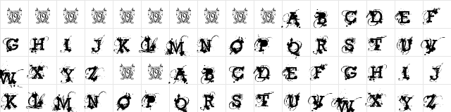 American Bravado Regular  glyph index