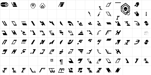 ST Ferengi L Regular  glyph index