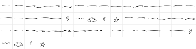 Rottersand Swash Regular  glyph index