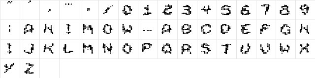 DirtyHead Regular  glyph index
