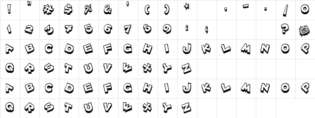 Ts n Rectangles Regular  glyph index
