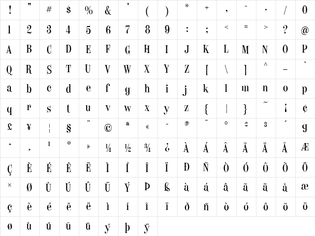 Ed Roman  glyph index
