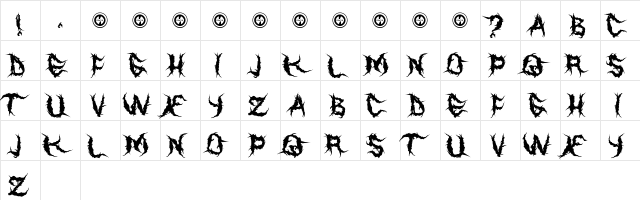 Eater of Children Regular  glyph index