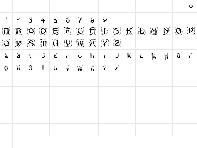 NouveauCap Normal  glyph index