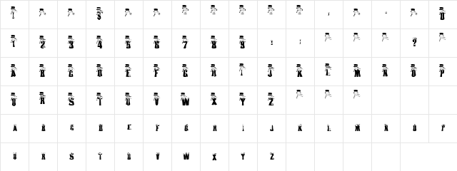 Santa's Pet Regular  glyph index