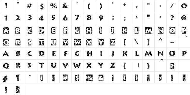 Spider Web Block Normal  glyph index