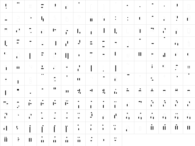 What A Stupid Name Regular  glyph index