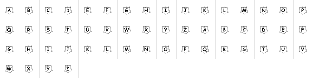 KR Nick's Lil Swimsuit Regular  glyph index