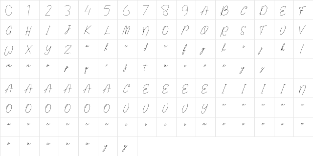 Bullshitting Regular  glyph index