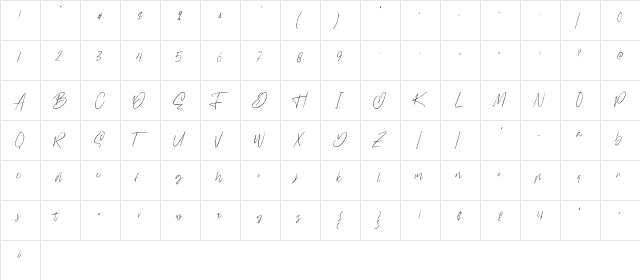 Williamson Regular  glyph index